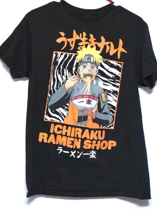 Naruto Shippuden Other - Naruto Ichiraku Ramen Shop T-Shirt Men Medium Black Anime Graphic Tee